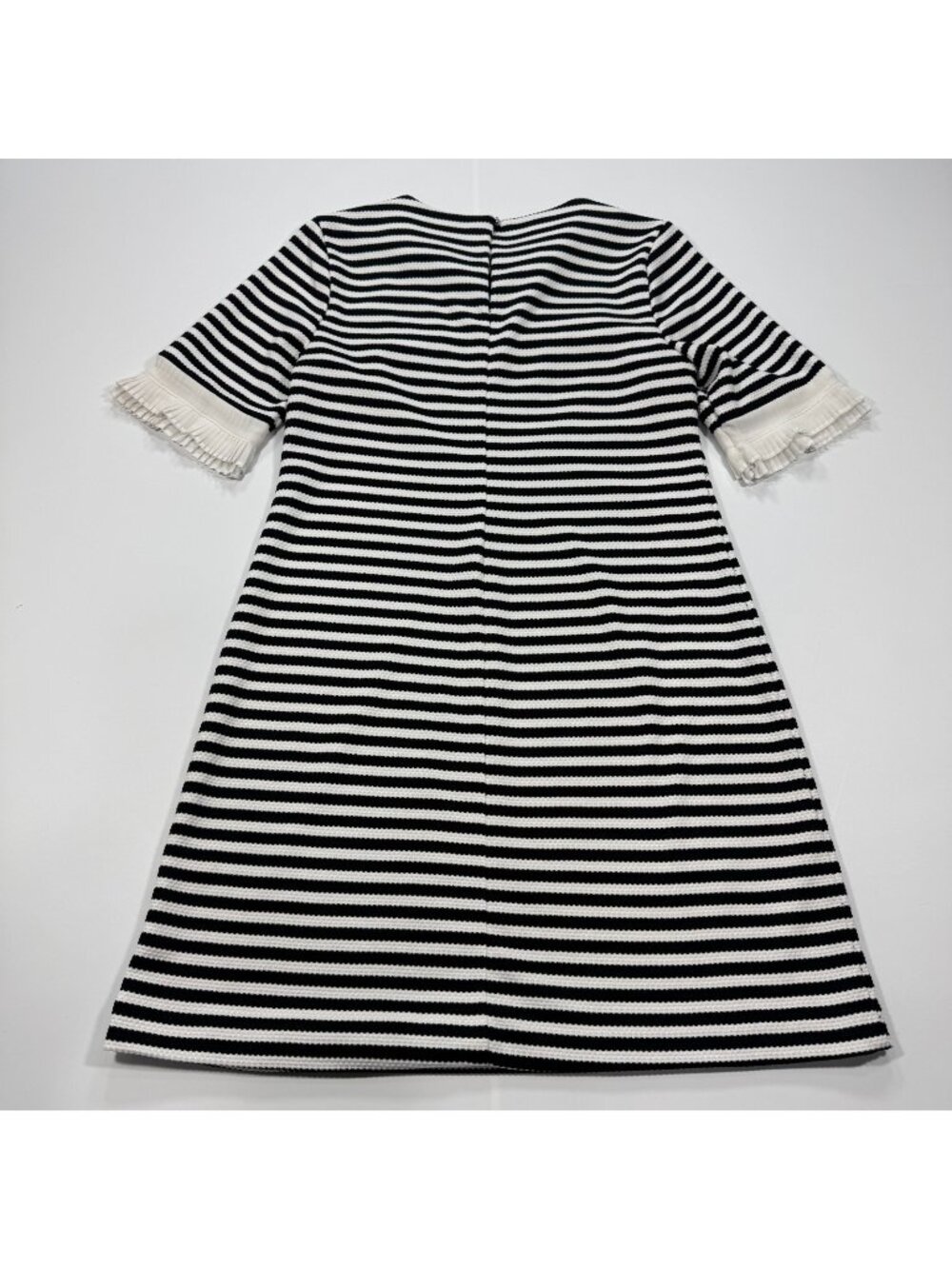 New York & Company Dress Women's S White Striped Polyester Shift Mini Stretch